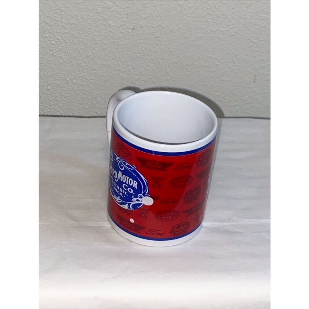 Vintage Collectable Ford Motor Co. Red Ceramic Coffee Mug